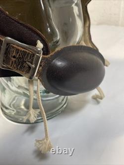 WW2 Era Leather Flight Helmet NAF 1092 7 3/8 USN Navy Flyers Pilot Chin Strap