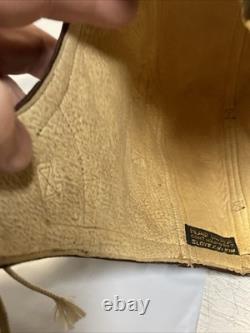 WW2 Era Leather Flight Helmet NAF 1092 7 3/8 USN Navy Flyers Pilot Chin Strap