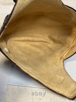 WW2 Era Leather Flight Helmet NAF 1092 7 3/8 USN Navy Flyers Pilot Chin Strap