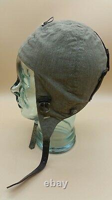 WW2 German Luftwaffe FK-34 Summer Pilots Flight Crew Helmet Hat SCARCE