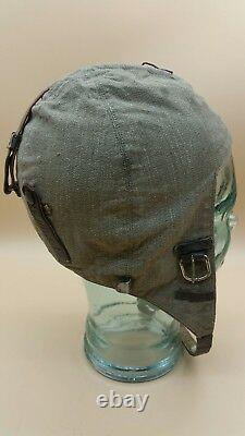 WW2 German Luftwaffe FK-34 Summer Pilots Flight Crew Helmet Hat SCARCE