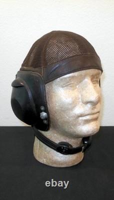 WW2 German Luftwaffe LKpN101 Netzkopfhaube SUMMER PILOT FLIGHT HELMET MINT