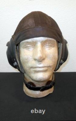 WW2 German Luftwaffe LKpN101 Netzkopfhaube SUMMER PILOT FLIGHT HELMET MINT