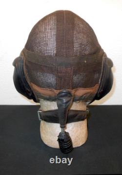 WW2 German Luftwaffe LKpN101 Netzkopfhaube SUMMER PILOT FLIGHT HELMET MINT