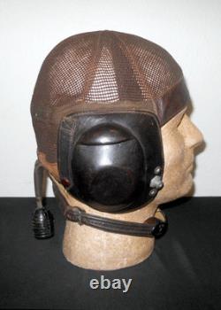 WW2 German Luftwaffe LKpN101 Netzkopfhaube SUMMER PILOT FLIGHT HELMET MINT