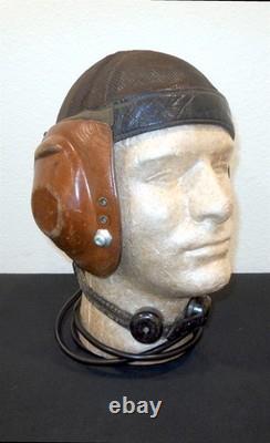 WW2 German Luftwaffe LKpN101 Netzkopfhaube SUMMER PILOT FLIGHT HELMET NAMED