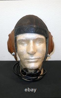 WW2 German Luftwaffe LKpN101 Netzkopfhaube SUMMER PILOT FLIGHT HELMET NAMED
