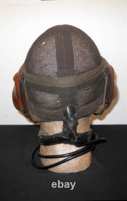 WW2 German Luftwaffe LKpN101 Netzkopfhaube SUMMER PILOT FLIGHT HELMET NAMED