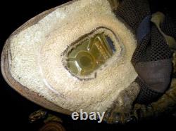 WW2 German Luftwaffe LKpN101 Netzkopfhaube SUMMER PILOT FLIGHT HELMET NAMED