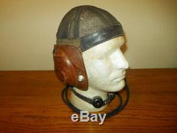 WW2 German Luftwaffe LKpN101 Netzkopfhaube SUMMER PILOT FLIGHT HELMET NICE