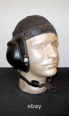 WW2 German Luftwaffe LKpN101 Netzkopfhaube SUMMER PILOT FLIGHT HELMET NICE