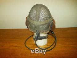 WW2 German Luftwaffe LKpN101 Netzkopfhaube SUMMER PILOT FLIGHT HELMET NICE