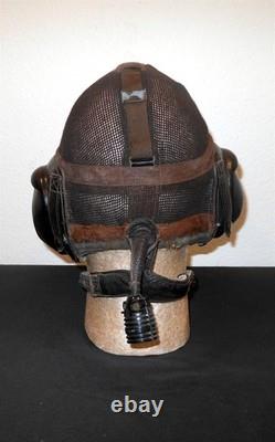 WW2 German Luftwaffe LKpN101 Netzkopfhaube SUMMER PILOT FLIGHT HELMET NICE