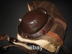 WW2 German Luftwaffe LKpN101 Netzkopfhaube SUMMER PILOT FLIGHT HELMET NICE