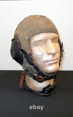 WW2 German Luftwaffe LKpS100 Fliegerkopfhaube PILOT FLIGHT HELMET EARLY