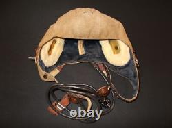 WW2 German Luftwaffe LKpS100 Fliegerkopfhaube PILOT FLIGHT HELMET EARLY