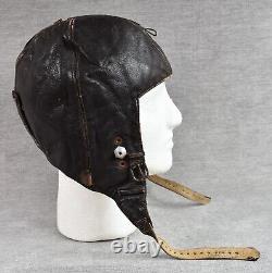 WW2 German luftwaffe leather winter flight helmet pilot wehrmacht US vet estate