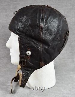 WW2 German luftwaffe leather winter flight helmet pilot wehrmacht US vet estate