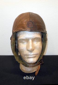 WW2 Imperial Japanese Army WINTER LEATHER & FUR PILOT FLIGHT HELMET GOOD