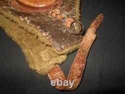 WW2 Imperial Japanese Army WINTER LEATHER & FUR PILOT FLIGHT HELMET GOOD