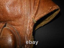 WW2 Imperial Japanese Army WINTER LEATHER & FUR PILOT FLIGHT HELMET GOOD