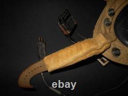 WW2 US Navy Pilot Aircraft TYPE AN-H-15 FLIGHT HELMET & BOOM MIC NICE