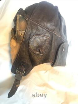 WWI Military Fighter PILOTS FLIGHT HELMET & goggles WW1 American WW1 USA