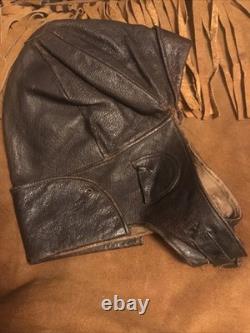 WWI Military Fighter PILOTS FLIGHT HELMET & goggles WW1 American WW1 USA