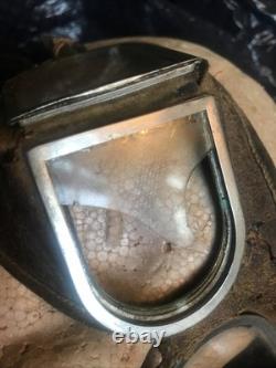 WWI Military Fighter PILOTS FLIGHT HELMET & goggles WW1 American WW1 USA