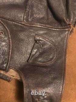WWI Military Fighter PILOTS FLIGHT HELMET & goggles WW1 American WW1 USA