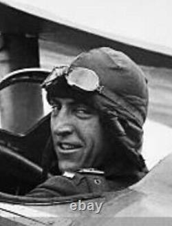 WWI Pilot Flight Helmet Goggles Rare Luxor No 5 as worn by Eddie Rickenbacker