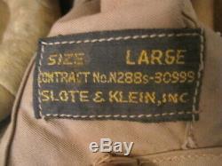 WWII Era USAAF Air Force Pilot's Slote & Klein Cloth Flight Helmet Size Large