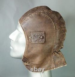 WWII German Luftwaffe Pilot Aviator Leather Winter Fur Flying Flight Helmet