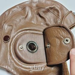 WWII Imperial Japanese Army IJN Leather Flight Helmet Pilot Cap Vintage Original
