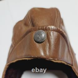 WWII Imperial Japanese Army IJN Leather Flight Helmet Pilot Cap Vintage Original