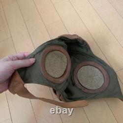 WWII Imperial Japanese Army Leather Flight Helmet Pilot Cap Vintage Original