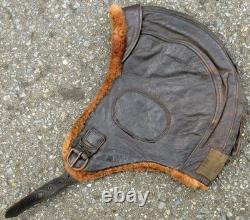 WWII Imperial Japanese Navy Pilot Flight Helmet Late Model Vintage Military JPN