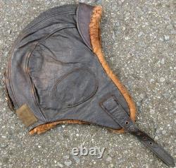 WWII Imperial Japanese Navy Pilot Flight Helmet Late Model Vintage Military JPN