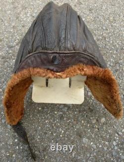 WWII Imperial Japanese Navy Pilot Flight Helmet Late Model Vintage Military JPN