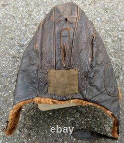 WWII Imperial Japanese Navy Pilot Flight Helmet Late Model Vintage Military JPN