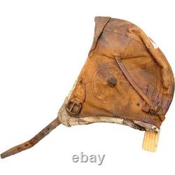 WWII Japanese Navy Pilot Flight Helmet Goggles Yokosuka 1945 Eagle Eye Gear Vtg