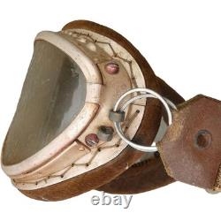 WWII Japanese Navy Pilot Flight Helmet Goggles Yokosuka 1945 Eagle Eye Gear Vtg