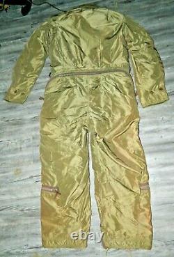 WWII Leather Helmet & EXPERIMENTAL Test Flight Pilot Suit Coverall Size Medium