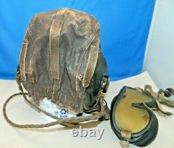 WWII Leather Helmet & EXPERIMENTAL Test Flight Pilot Suit Coverall Size Medium