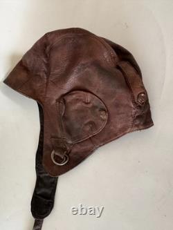 WWII Soviet Union Pilot Leather Flight Helmet RKKA Red Army Air Force