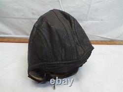 WWII era Military Pilot Aviator Flight Skull Cap Helmet Hat NAF 1092-72 WW2