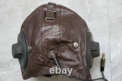 Winter Leather Flight Cap, Air Force MiG Pilot Helmet, Wool-Lined, Vintage Goggles