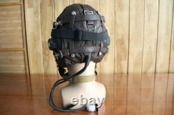 Winter Leather Pilot Flight Helmet, Air Force Wool-Lined Flying Helmet, Goggles Winter Leather Pilot Flight Helmet, Air Force Wool-Lined Flying Helmet, Goggles