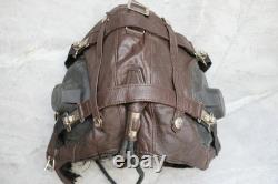 Winter Leather Pilot Flight Helmet, Air Force Wool-Lined Flying Helmet, Goggles