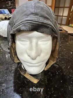 World War II US Army Air Force Pilot's Leather Type A-11 FLIGHT Helmet